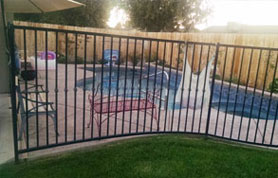 Swimming Pool Square inclouse Black Nuckles Metal Fence