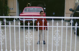 White Iron Front Fence