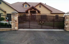 Brown Driveway Gate