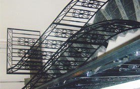 Iron Hand Rails with Scroll Design