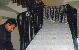 Iron Hand Rails with Scroll Design