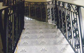 Iron Hand Rails with Scroll Design