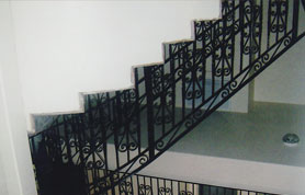 Iron Hand Rails with Scroll Design