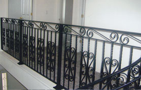 Iron Hand Rails with Scroll Design