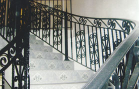 Iron Hand Rails with Scroll Design