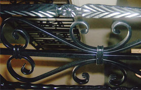Iron Hand Rails with Scroll Design