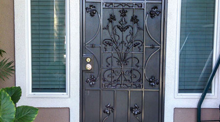 Iron Floral Security Door