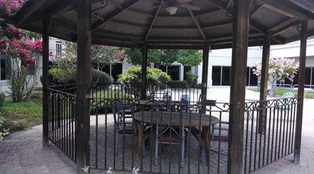 Metal Hammered with Scrolls Design Fence