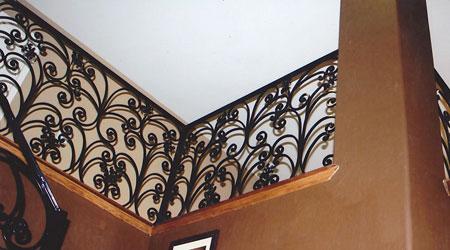 Iron Hand Rails with Butterfly Design